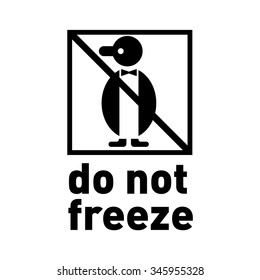 do not freeze penguin symbol