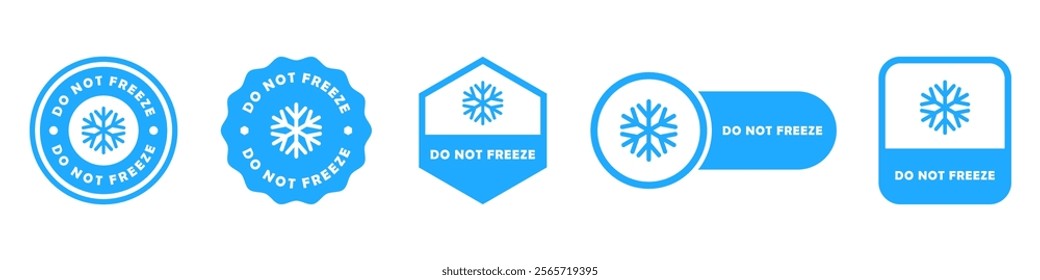 Do Not Freeze - vector signs for product packaging.