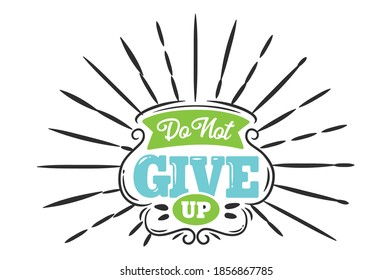 do not give up typography with simple vector graphic.