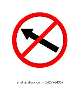 Do not go to the left, may be dangerous.