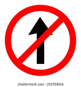 Do not go straight icon great for any use. Vector EPS10.