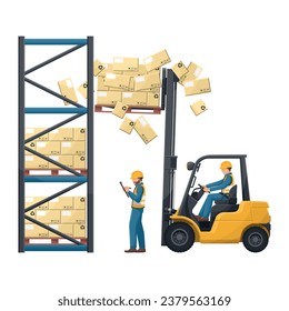 Do not go under the forks. Risk of falling load from a forklift. Safety in handling a fork lift truck. Security First. Accident prevention at work. Industrial Safety and Occupational Health