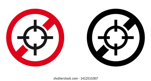 Do Not Hunt Sign in Red and Black Version