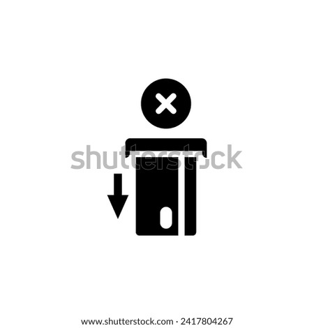 Do not Insert Credit Card. Stop, Prohibition flat vector icon. Simple solid symbol isolated on white background