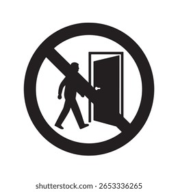 Do not inter black sign illustration