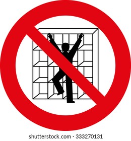 Do not inter meddle the shelving
Safety signs.Red circle prohibition sign. Stop flat symbol. Vector.