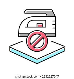 do not iron fabrics properties color icon vector. do not iron fabrics properties sign. isolated symbol illustration