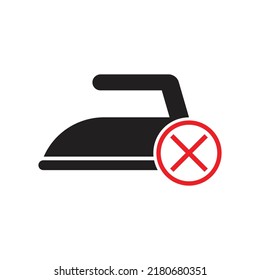 Do not iron icon design isolated on white background