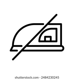 Do not iron icon design in filled and outlined style