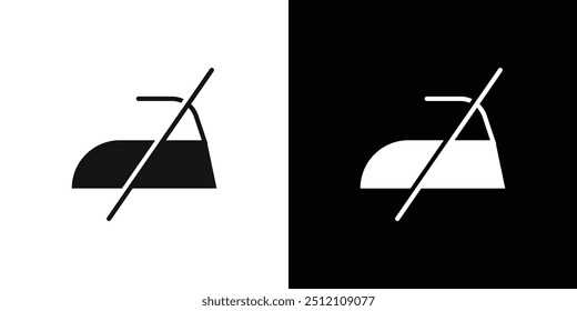 Do not iron icon Flat fill set collection