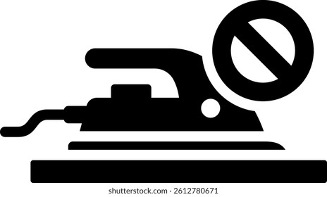 Do Not Iron Icon Glyph Vector Illustration