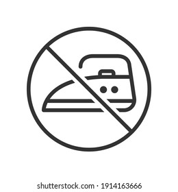 No aísle el icono de hierro sobre fondo blanco. Ilustración del vector