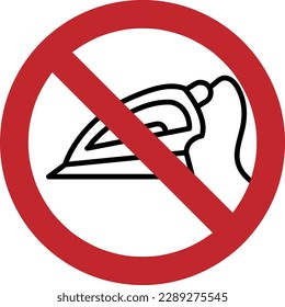 Do not iron icon isolated on white background. Vector illustration