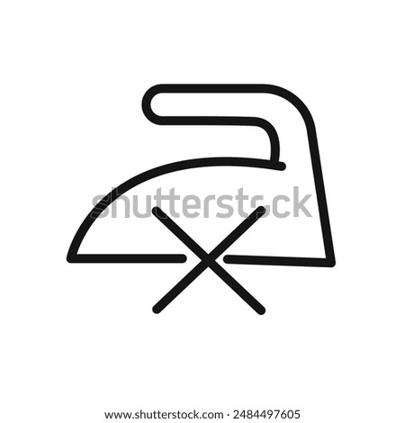 Do not iron icon linear vector graphics sign