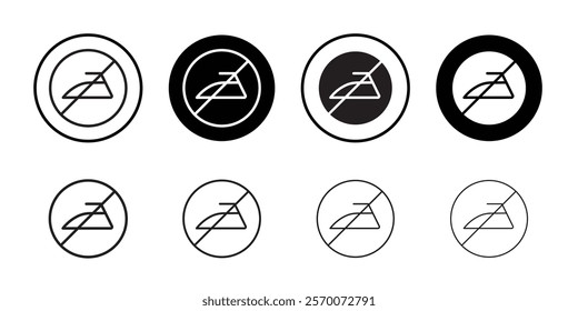 Do not iron icon Outline vector for web ui