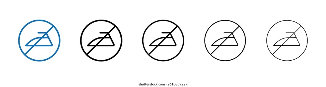 Do not iron icon Outline vector logo for web ui