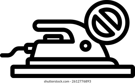 Do Not Iron Icon Outline Vector Illustration