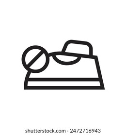 Do Not Iron Icon, Perfect for Laundry and Care Instructions Graphics