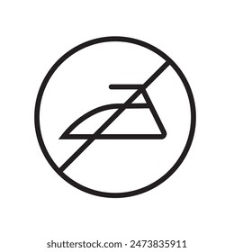 Do Not Iron Icon Perfect for Clothing Care and Laundry Instructions