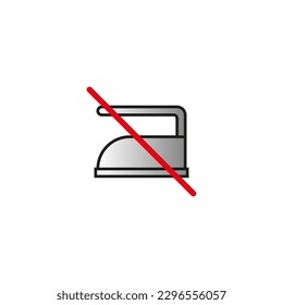 Do not iron sign. Logo, label. Vector illustration.