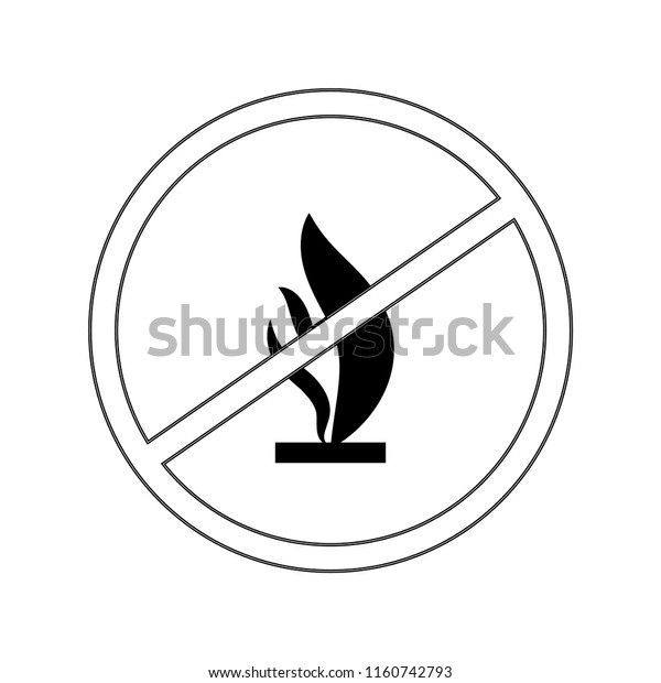 Do Not Kindle Fire Black Sign Stock Vector Royalty Free 1160742793