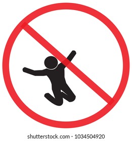 do not knee slide celebrate  road symbol sign and traffic symbol design concept, vector illustration.