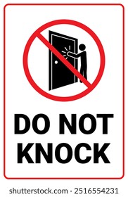 Não Bata na Ilustração do Vetor de Sinais