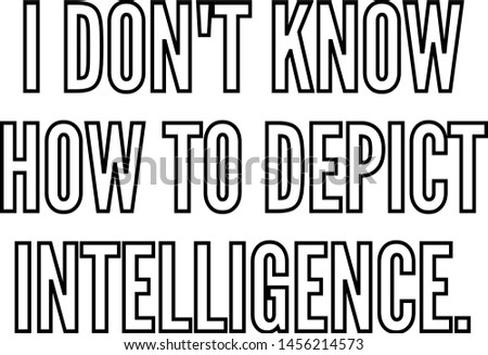 I do not know how to depict intelligence Foto stock © 