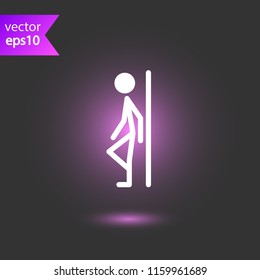 Do not lean icon. EPS 10 flat symbol sign