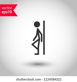 Do not lean icon. Forbidden icon. Prohibited icon. Studio background. EPS 10 vector sign.