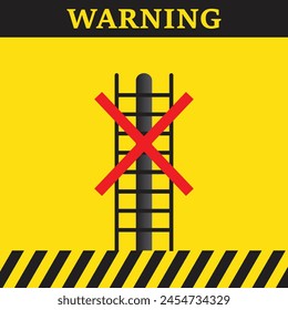 Do not lean the ladder on an object like a pipe or conduit 
