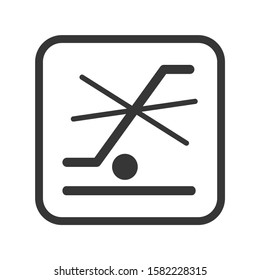 Do not lift with trolley packaging and logistic vector isolated single icon. Packing marking sign and symbol