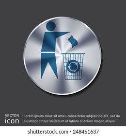 do not litter icon