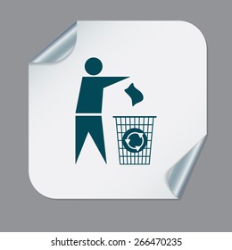 do not litter icon