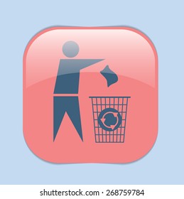 do not litter icon