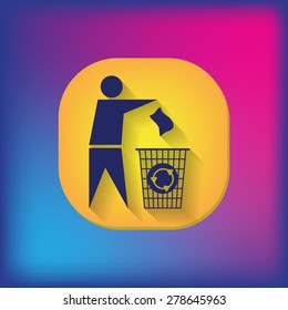 do not litter icon