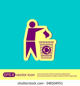 do not litter icon