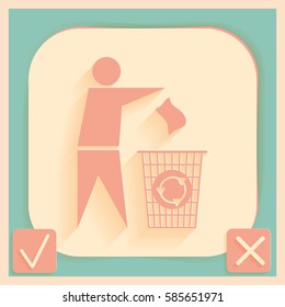 do not litter icon