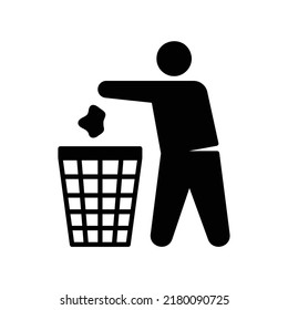 Do Not Litter Icon Black Solid Stock Vector (Royalty Free) 2180090725 ...