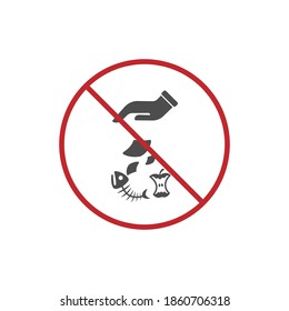 Do not litter icon design vector