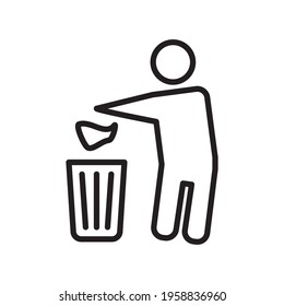 Do Not Litter Icon Design Vector Template In Trendy Flat Style