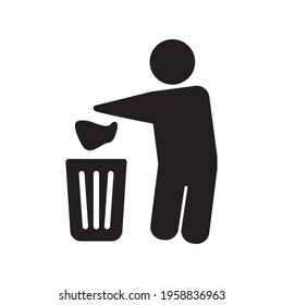 Do Not Litter Icon Design Vector Template In Trendy Flat Style
