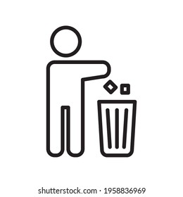 Do Not Litter Icon Design Vector Template In Trendy Flat Style