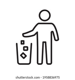 Do Not Litter Icon Design Vector Template In Trendy Flat Style