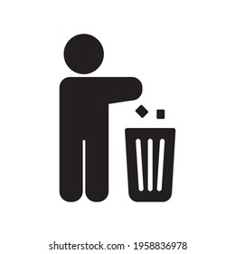 Do Not Litter Icon Design Vector Template In Trendy Flat Style