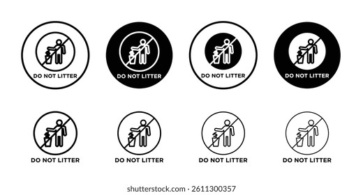 Do not litter icon Flat illustration sign