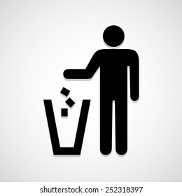 Do Not Litter Icon Great For Any Use. Vector EPS10.