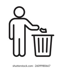 Do not litter icon Line Art Logo set