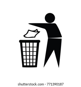 do not litter icon logo