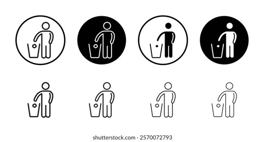 Do not litter icon Outline vector for web ui